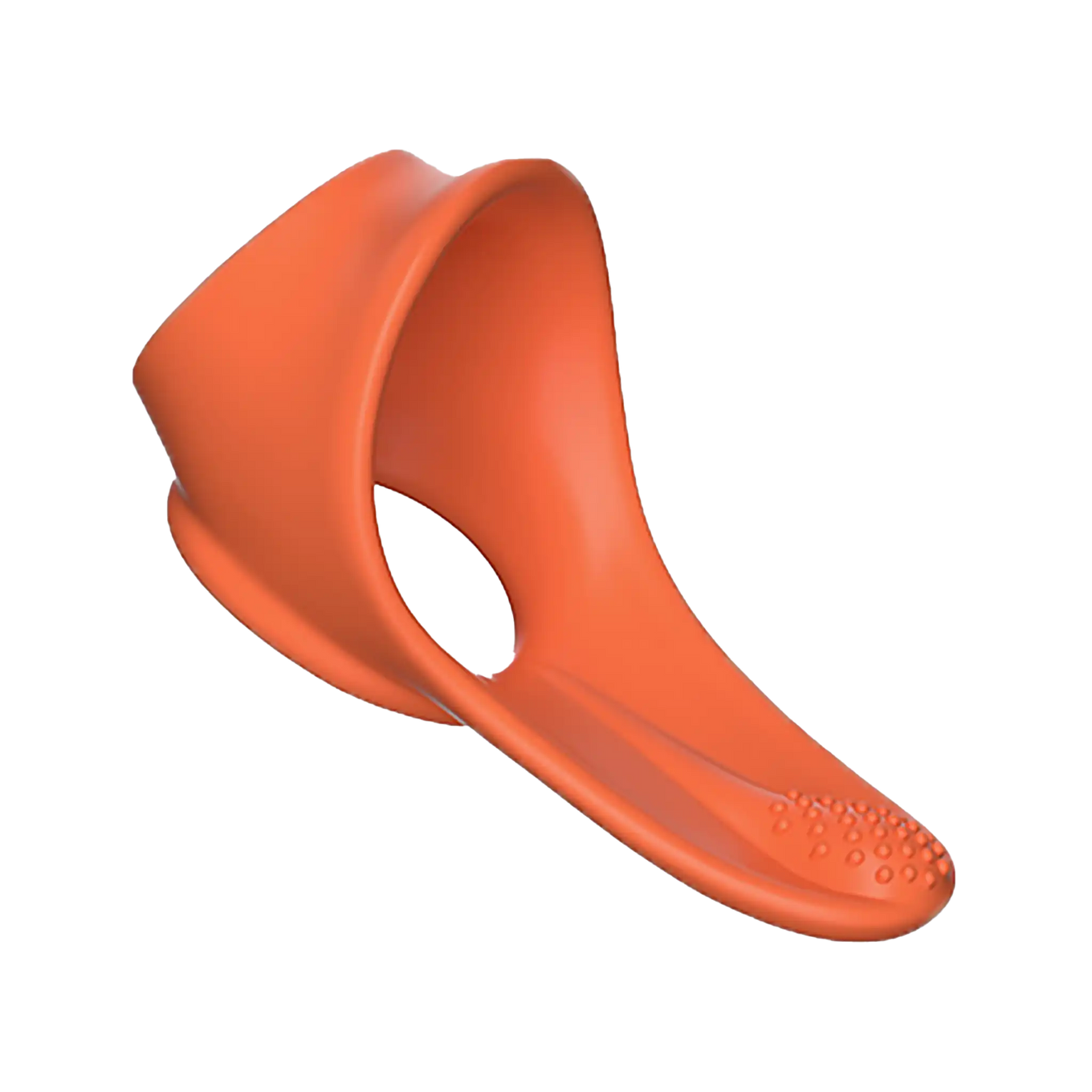 Fixed Cock Ring With Male G Spot Massager Orange