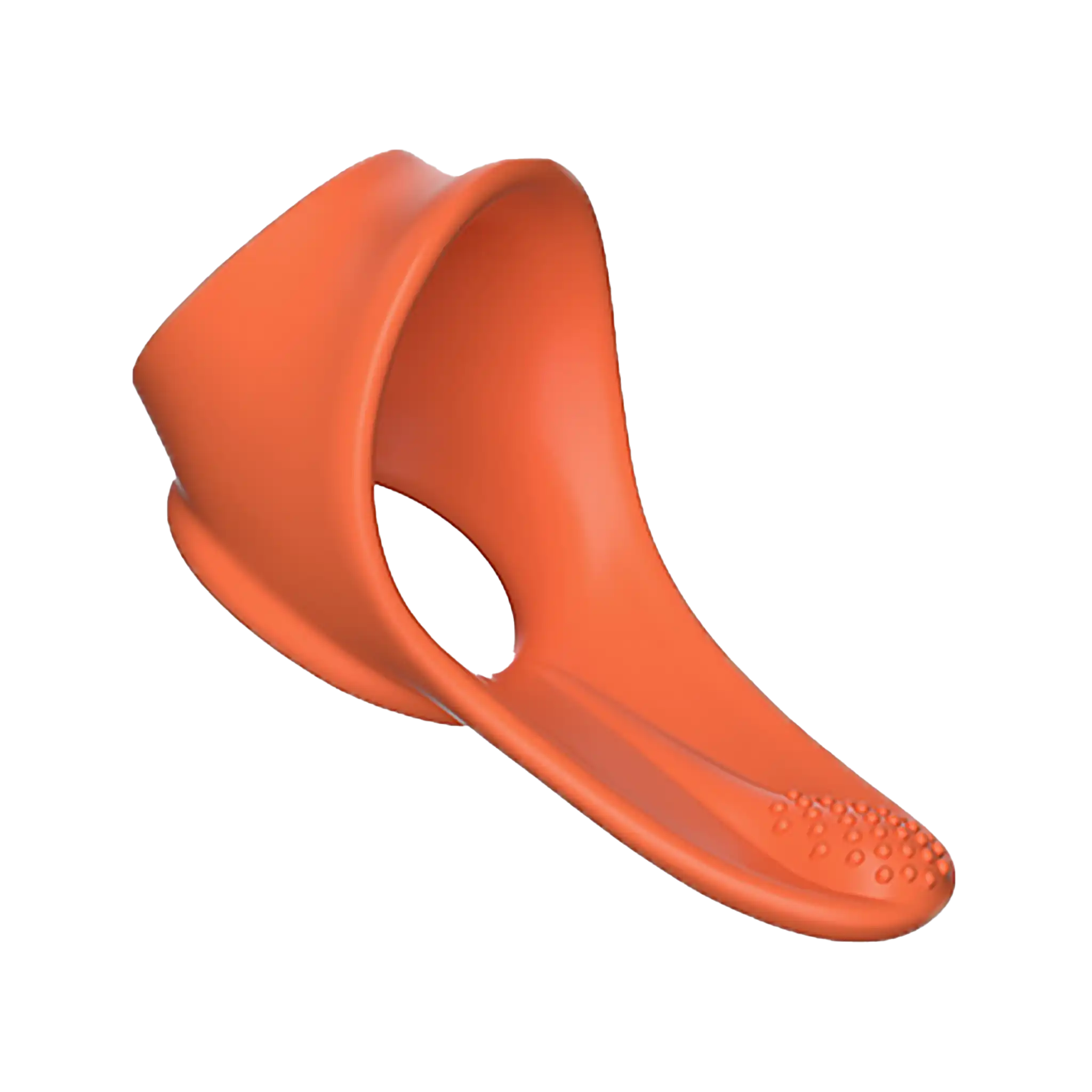 Fixed Cock Ring With Male G Spot Massager Orange