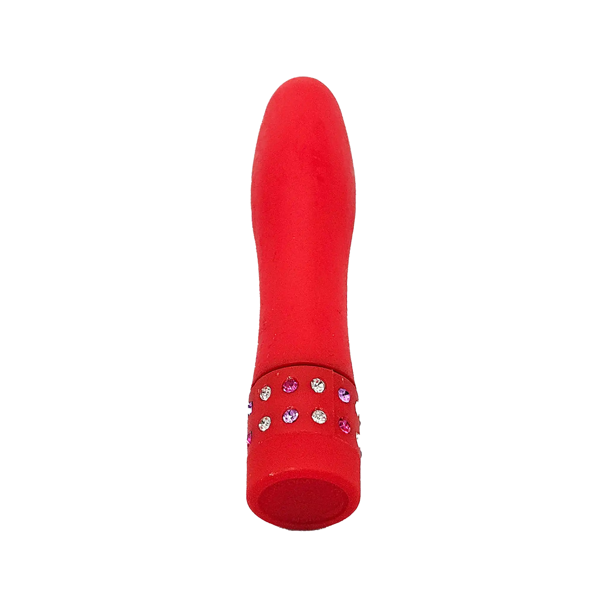 Adjustable Vibrator With Jewels Red
