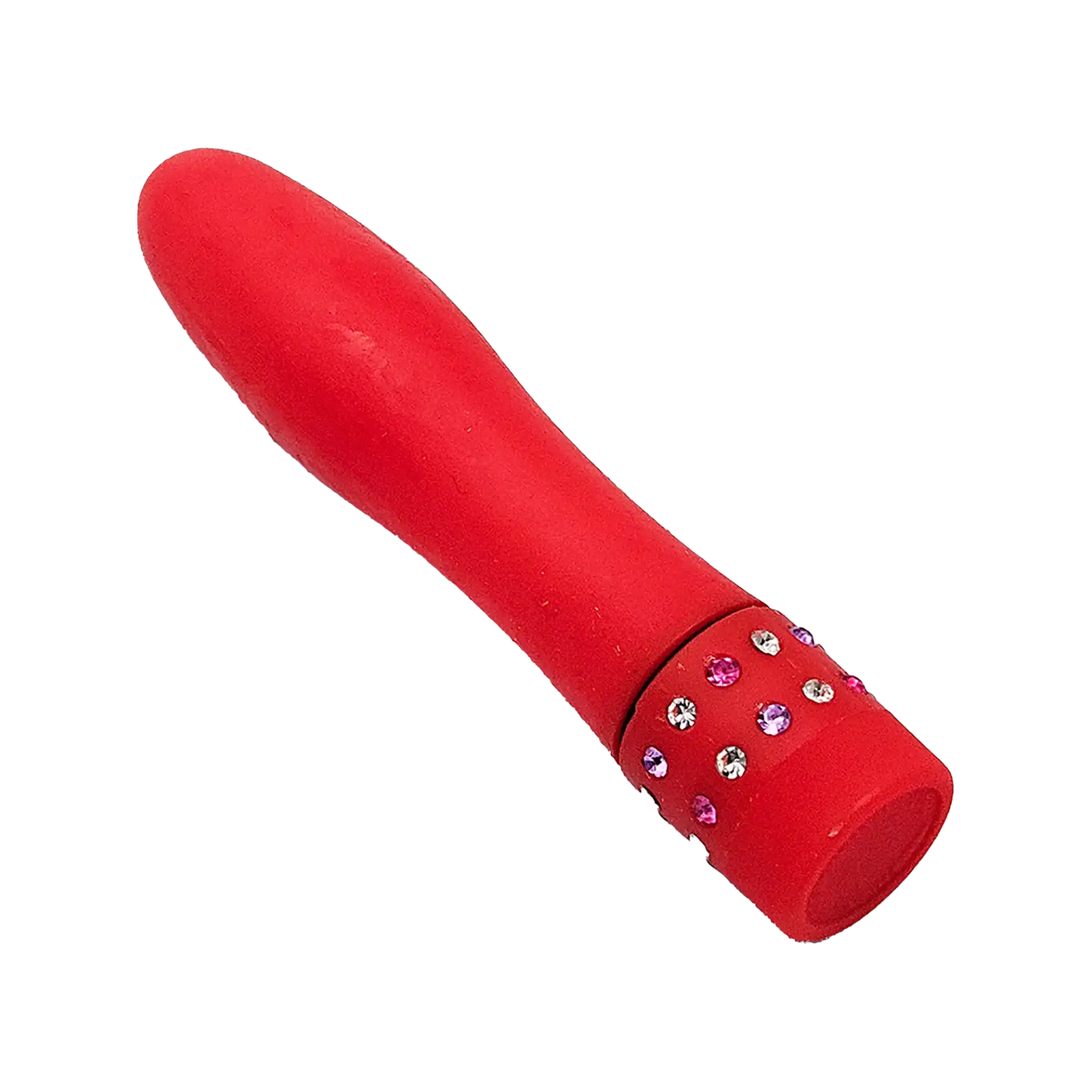 Adjustable Vibrator With Jewels Red