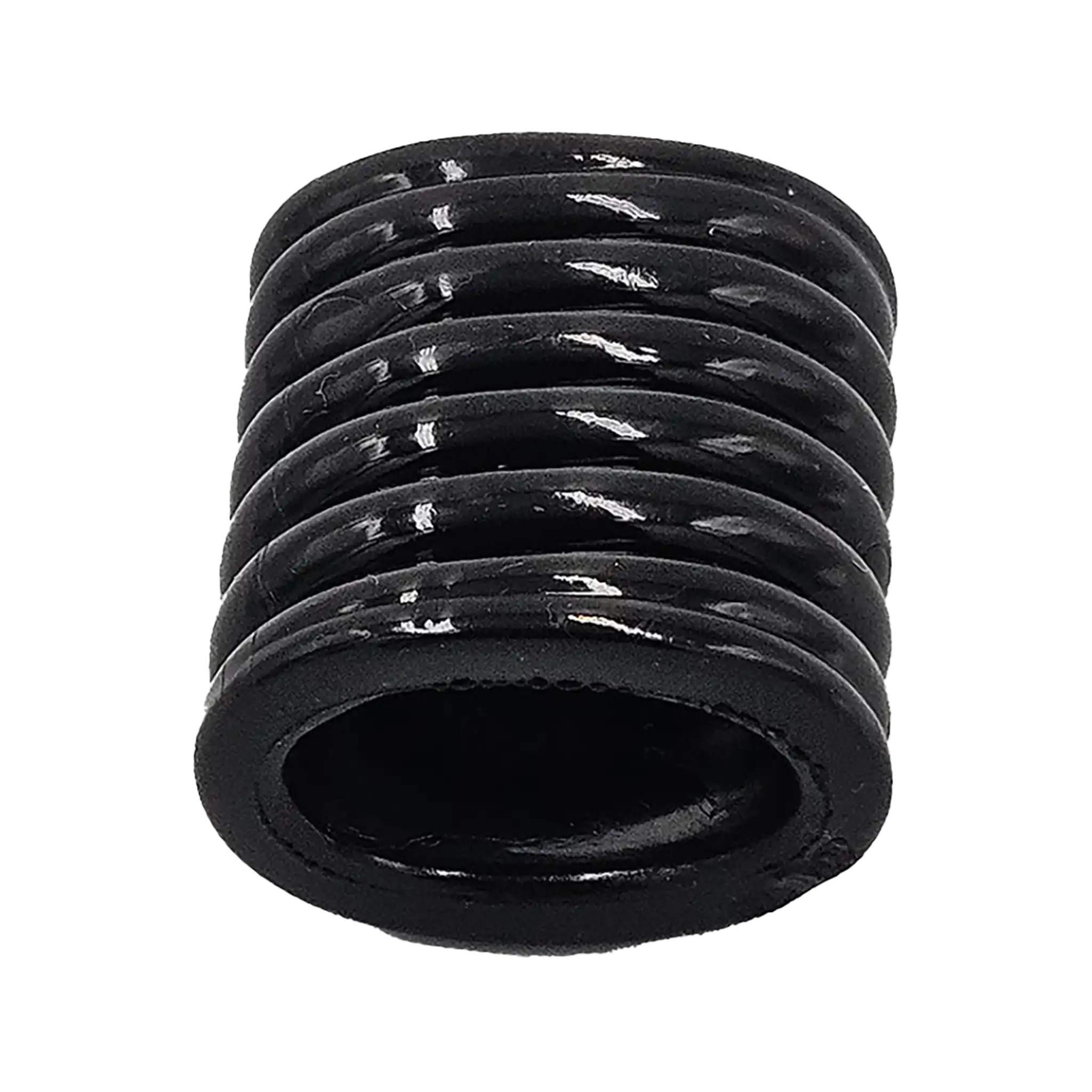 Long Silicone Cock Ring Black