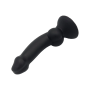 Silicone Dildo And Balls With Suction Cup Black